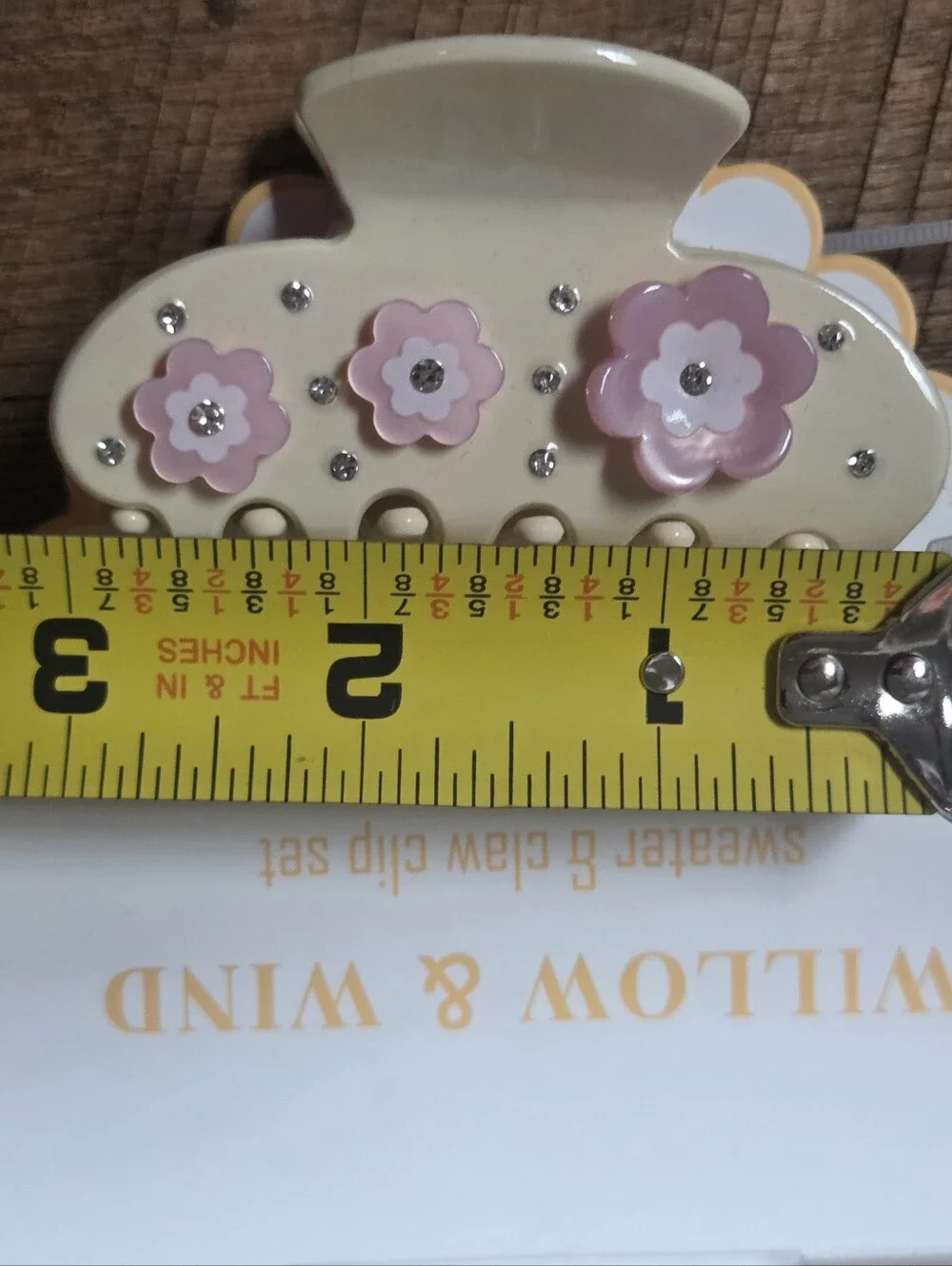 3 Beautiful Acrylic Hair Claw Clips ~ Bin S